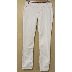 Hudson White Skinny Jeans, Size 27